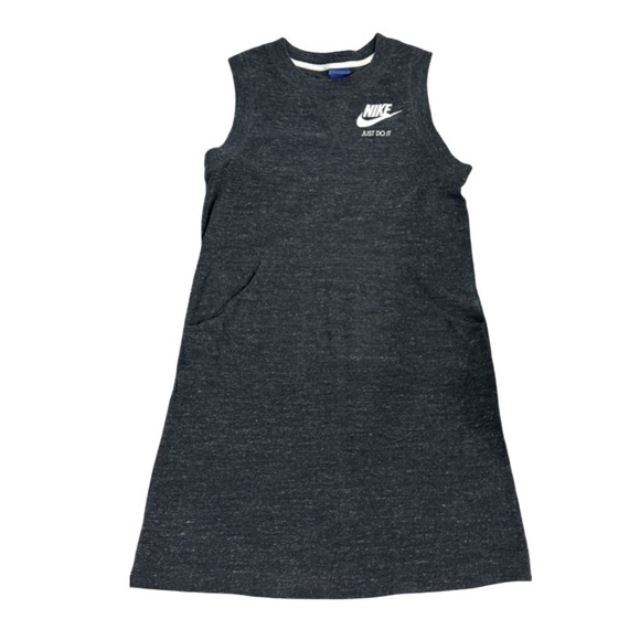 Nike Dresses & Skirts - Nike Just Do It Sleeveless Dress Medium Gray Athletic Pocket Dress